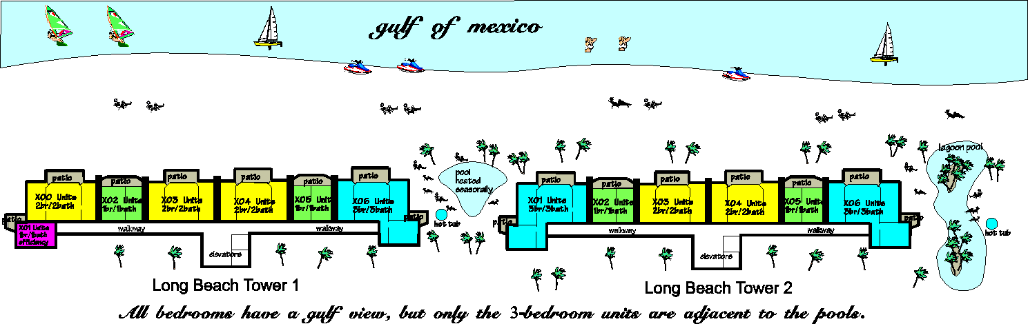 Longbeach Resort in Panama City, FL layout